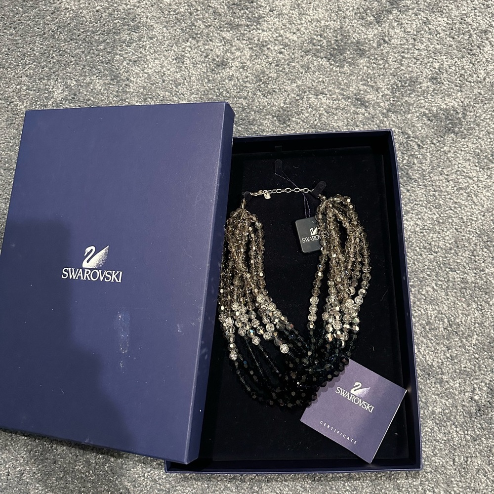 Swarovski Black and Silver Necklace